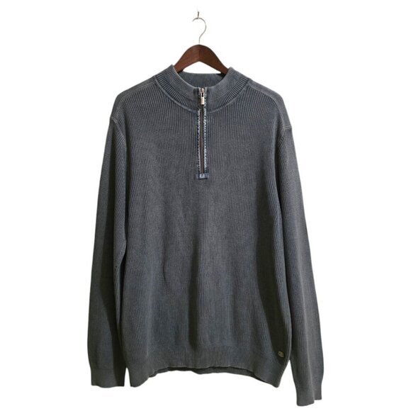 Tommy Bahama Blue East River Half-Zip Sweater Sz XXL - Picture 1 of 8